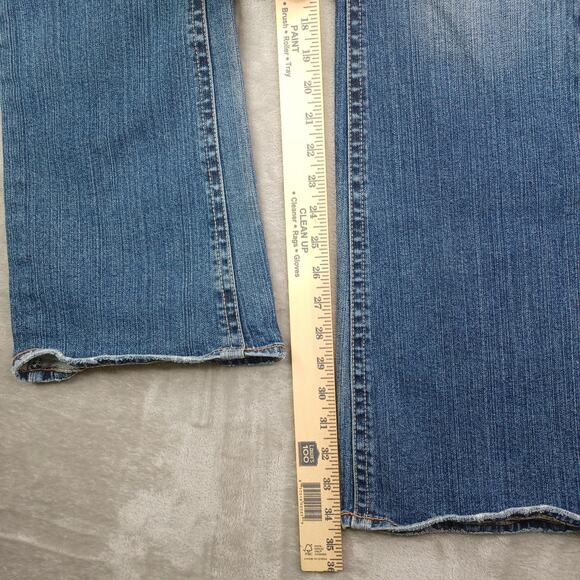 Silver Jeans Nora Flare Jeans Women's Size 28 Blue Low Rise Distressed Y2K 28x35 - Picture 8 of 12